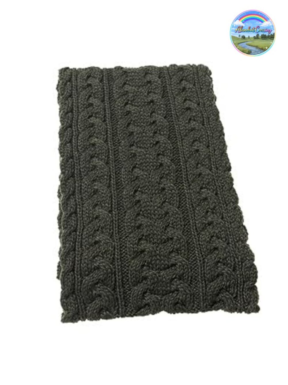 Merino Wool Cable Knit Heavyweight Cold Weather Scarf 10x64